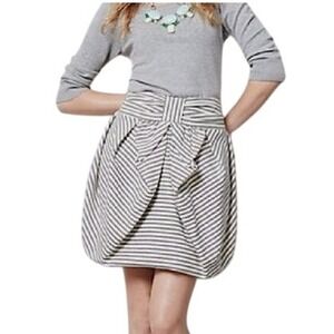 ANTHROPOLOGIE EVA FRANCO Kenley Black‎ White Tulip Balloon Skirt EUC Size 0